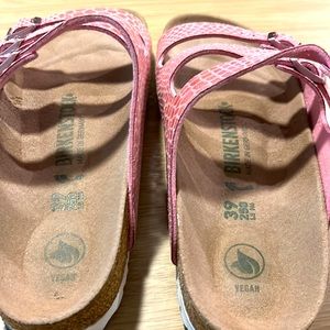 Pink cloth Birkies, Birkenstock